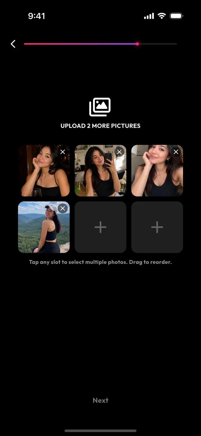 Adding profile photos while setting up Klik